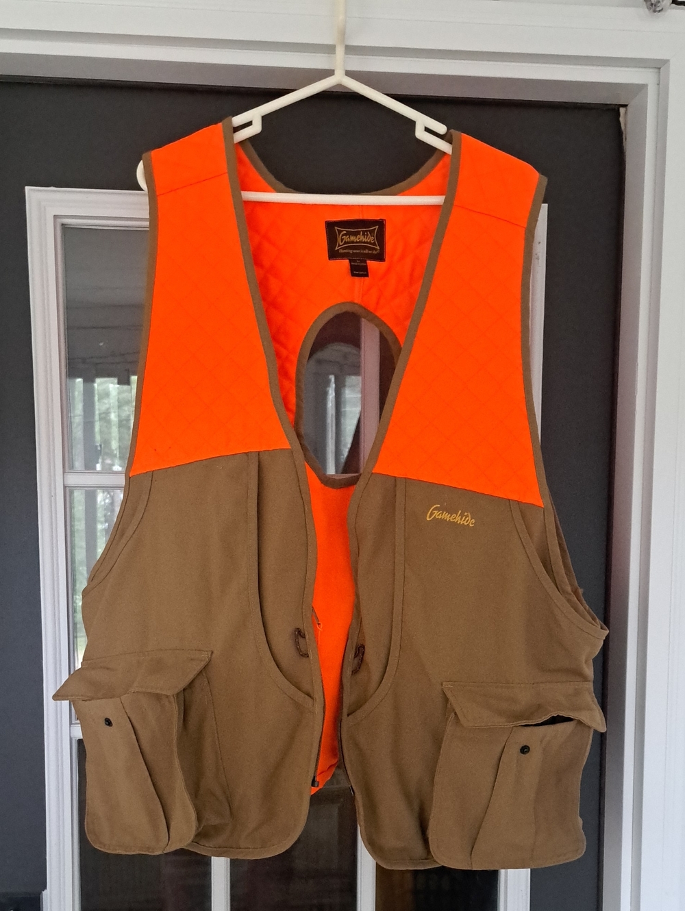 Gamehide Men’s Field Vest in Orange and Brown